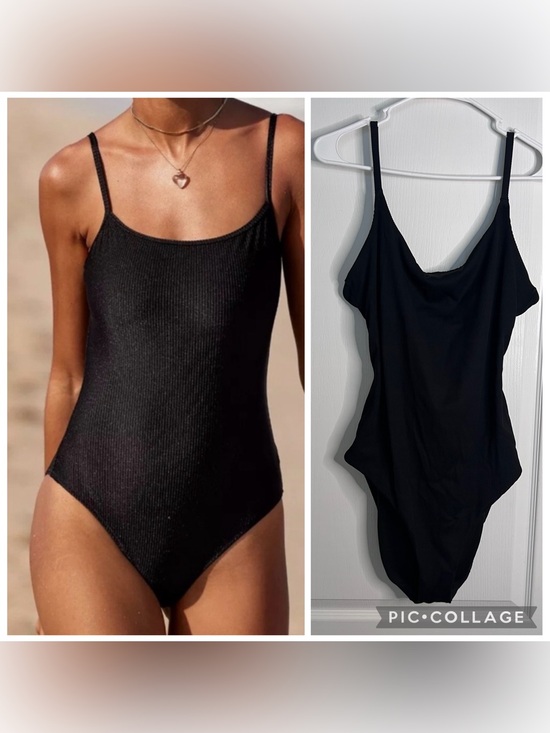 aerie Other - Aerie one piece full coverage Black Ribbed One-Piece Swimsuit size XL